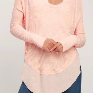 Free People Catalina Light Peach Thermal. Size S.